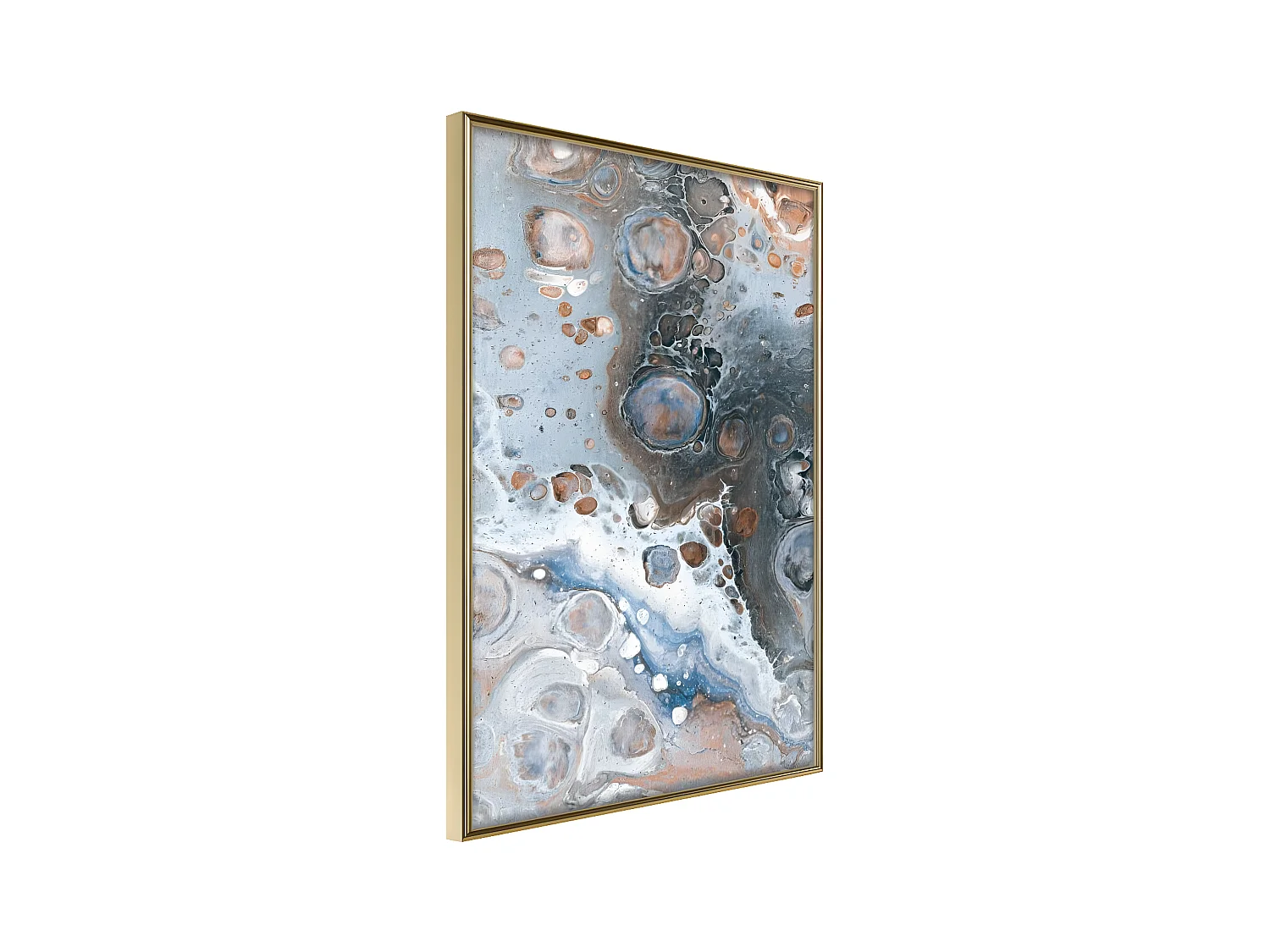 Affiche Murale Encadrée "Surface of the Unknown Planet II" 40 x 60 cm Or