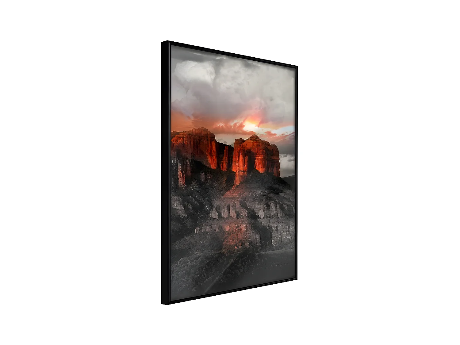 Affiche Murale Encadrée "Power of Nature" 21 x 30 cm Noir