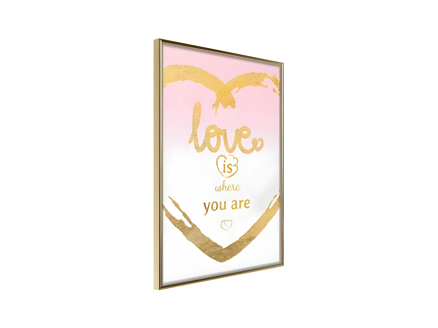Affiche Murale Encadrée "Ubiquitous Love II" 30 x 42 cm Or