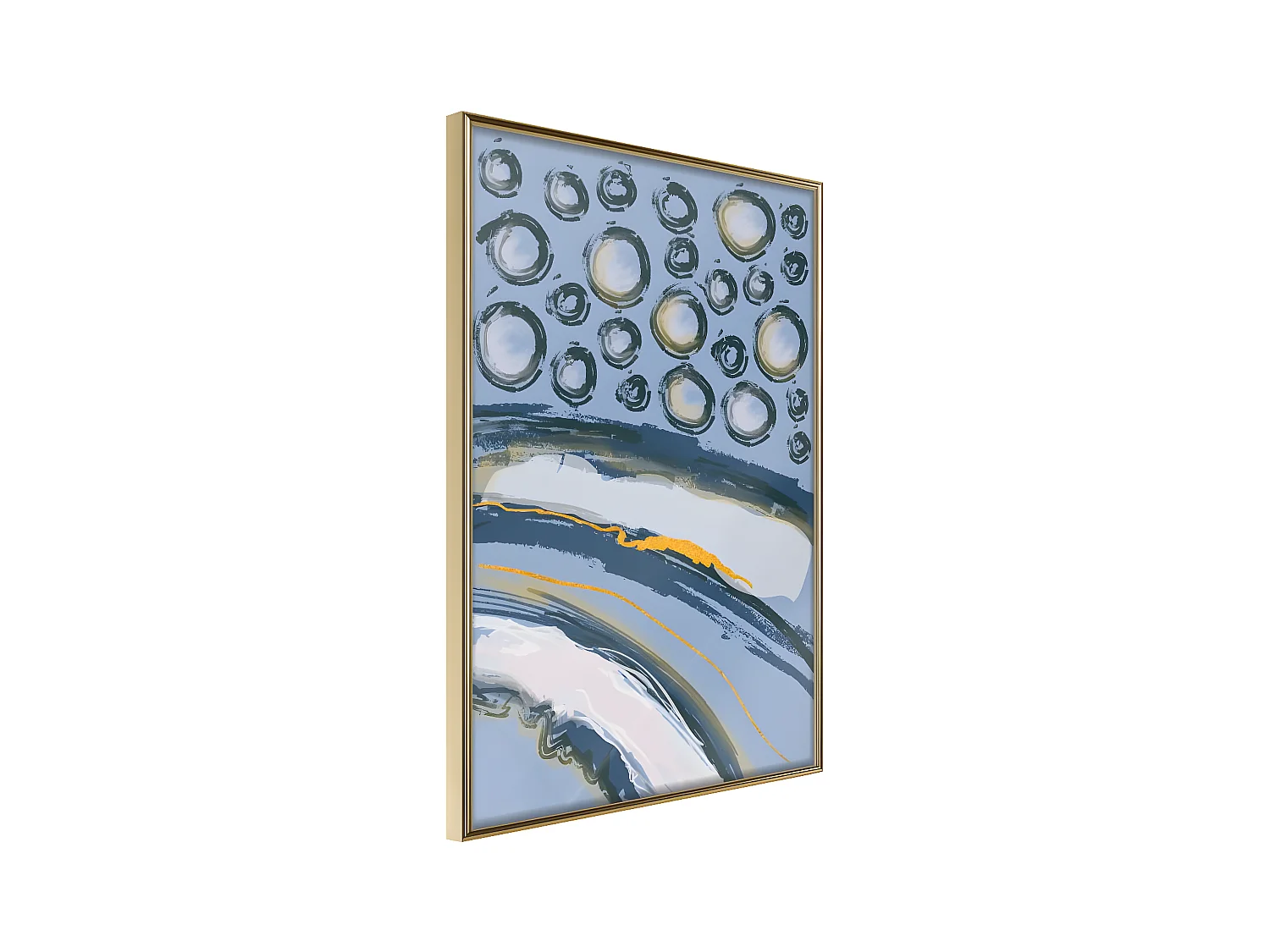 Affiche Murale Encadrée "Rain on the Highway" 40 x 60 cm Or
