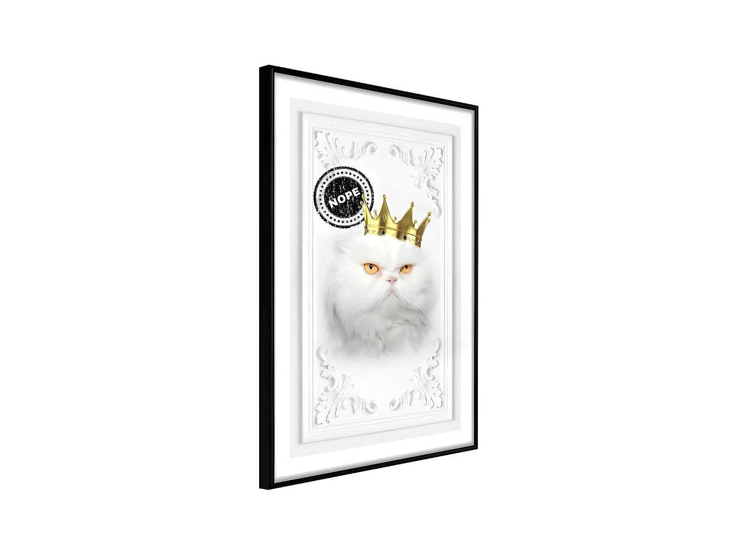 Affiche Murale Encadrée "Cat Rules II" 40 x 60 cm Noir