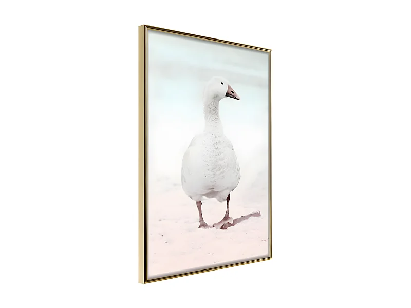 Affiche Murale Encadrée "Walking Goose" 21 x 30 cm Or
