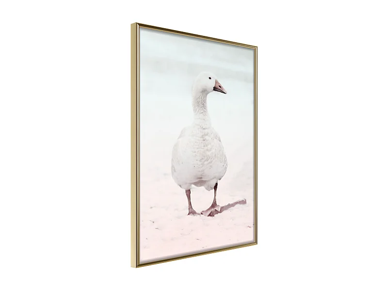 Affiche Murale Encadrée "Walking Goose" 21 x 30 cm Or