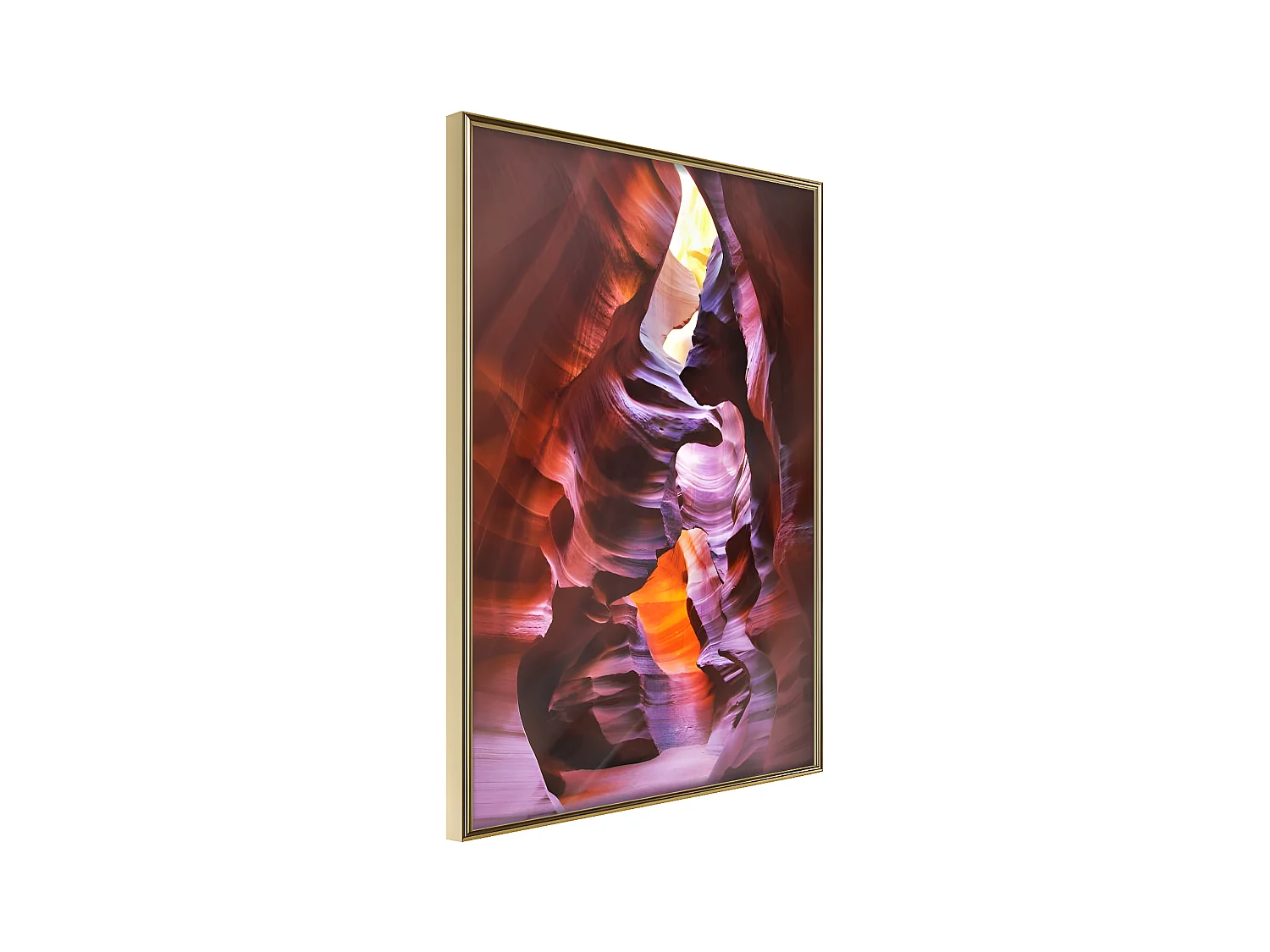Affiche Murale Encadrée "Nature Doesn't Need Filters" 21 x 30 cm Or