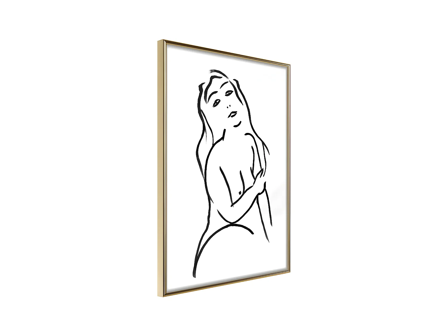 Affiche Murale Encadrée "Shape of a Woman" 40 x 60 cm Or