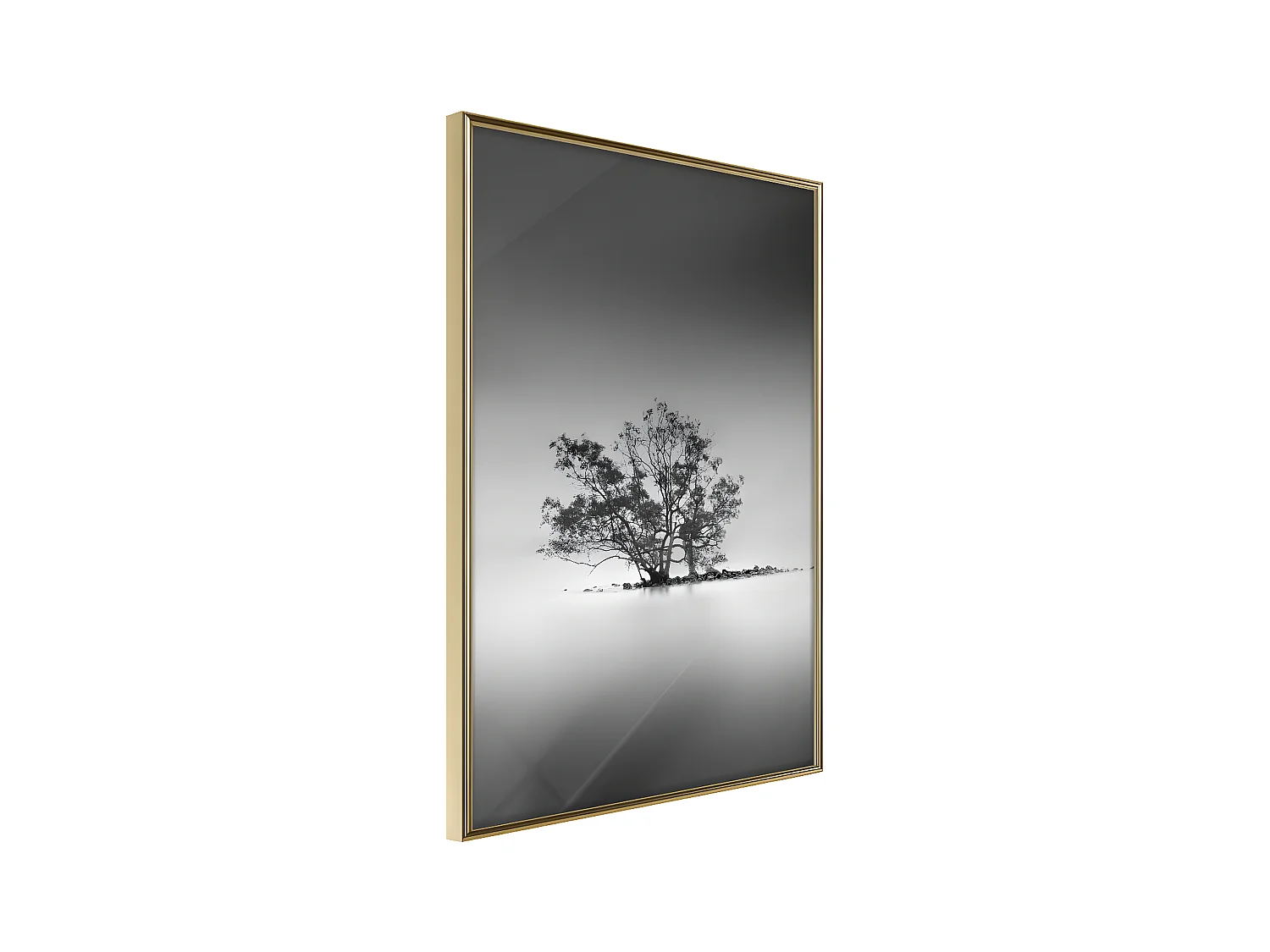 Affiche Murale Encadrée "Loneliness I" 30 x 42 cm Or