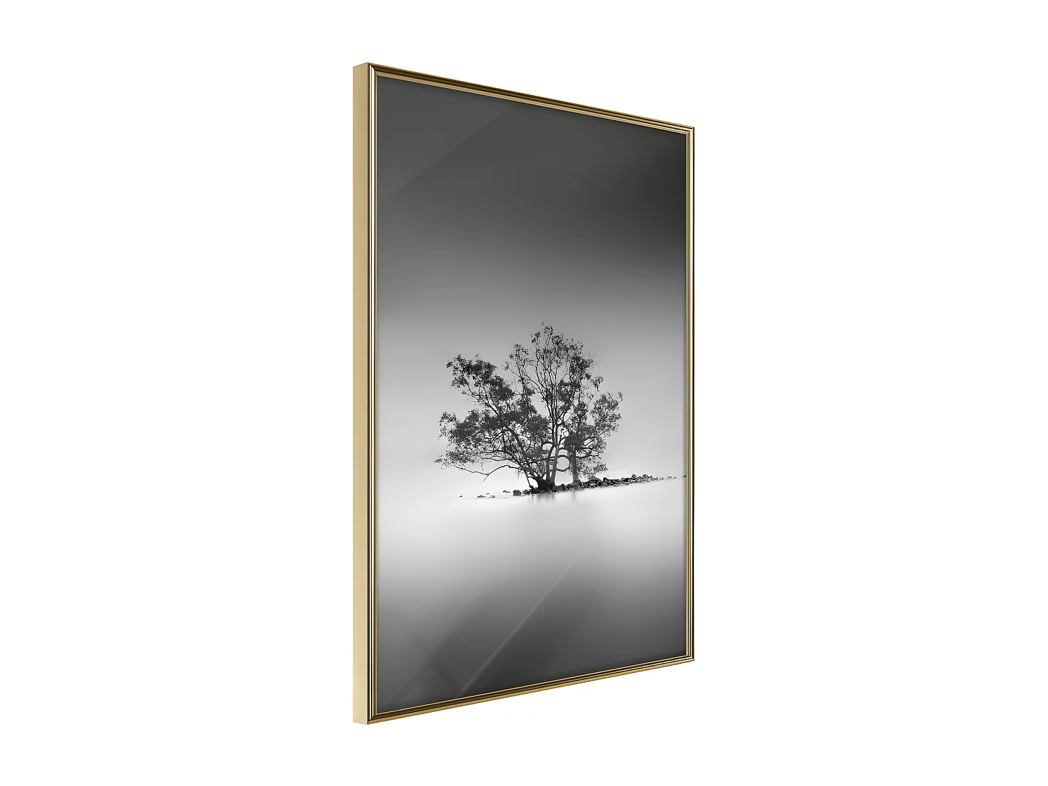 Affiche Murale Encadrée "Loneliness I" 30 x 42 cm Or