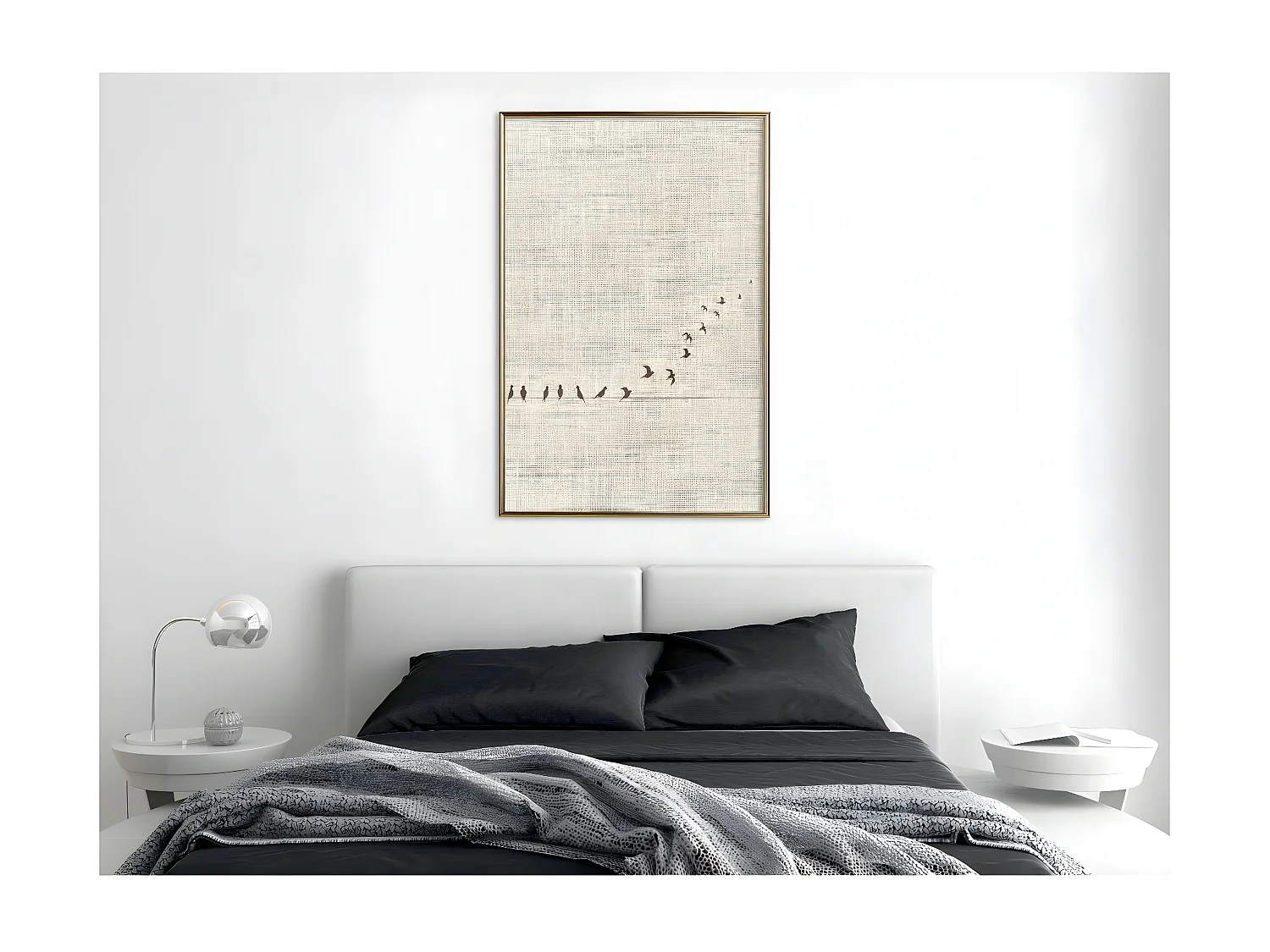 Affiche Murale Encadrée "Learning to Fly" 40 x 60 cm Or