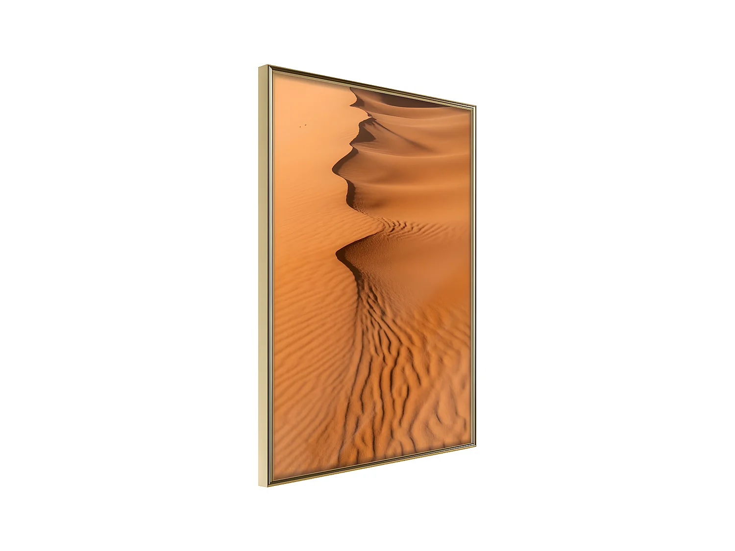 Affiche Murale Encadrée "Patterns on the Sand" 21 x 30 cm Or