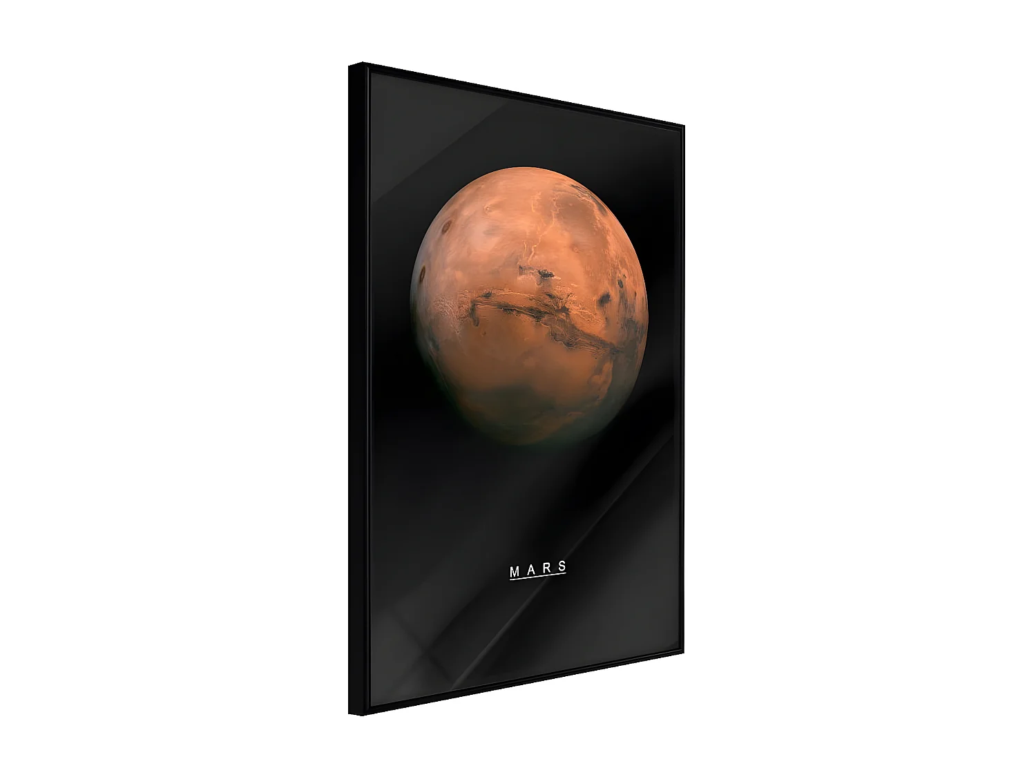 Affiche Murale Encadrée "The Solar System Mars" 30 x 42 cm Noir