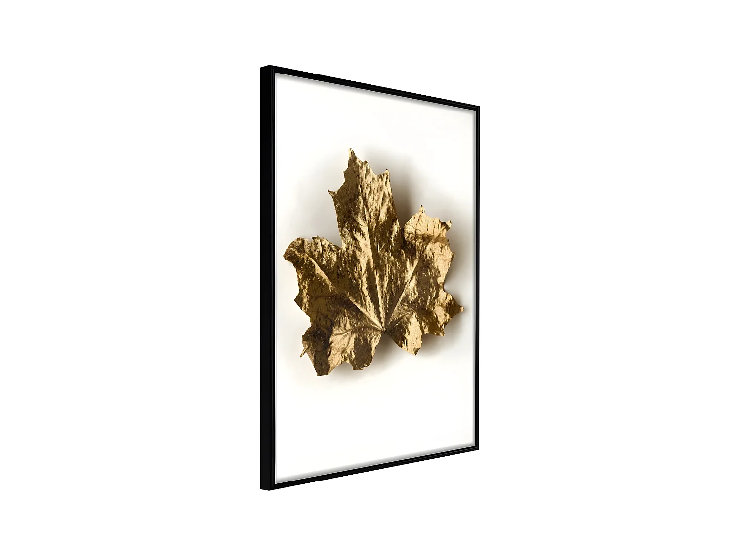 Affiche Murale Encadrée "Dried Maple Leaf" 21 x 30 cm Noir