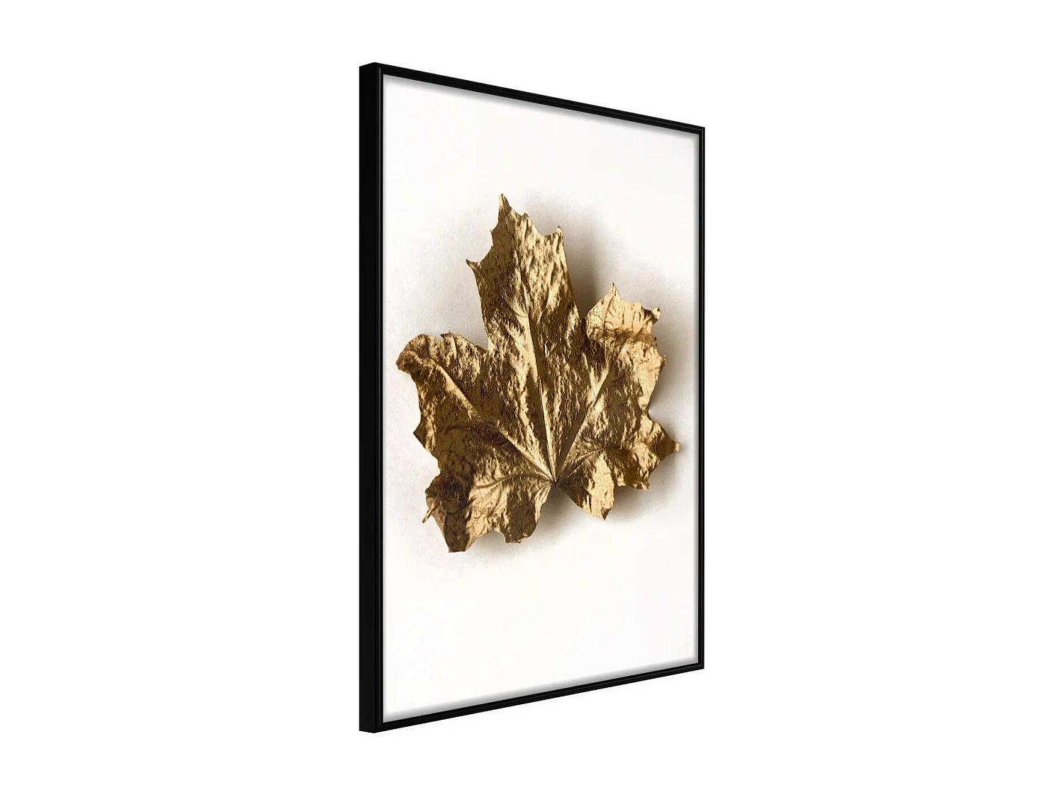 Affiche Murale Encadrée "Dried Maple Leaf" 21 x 30 cm Noir