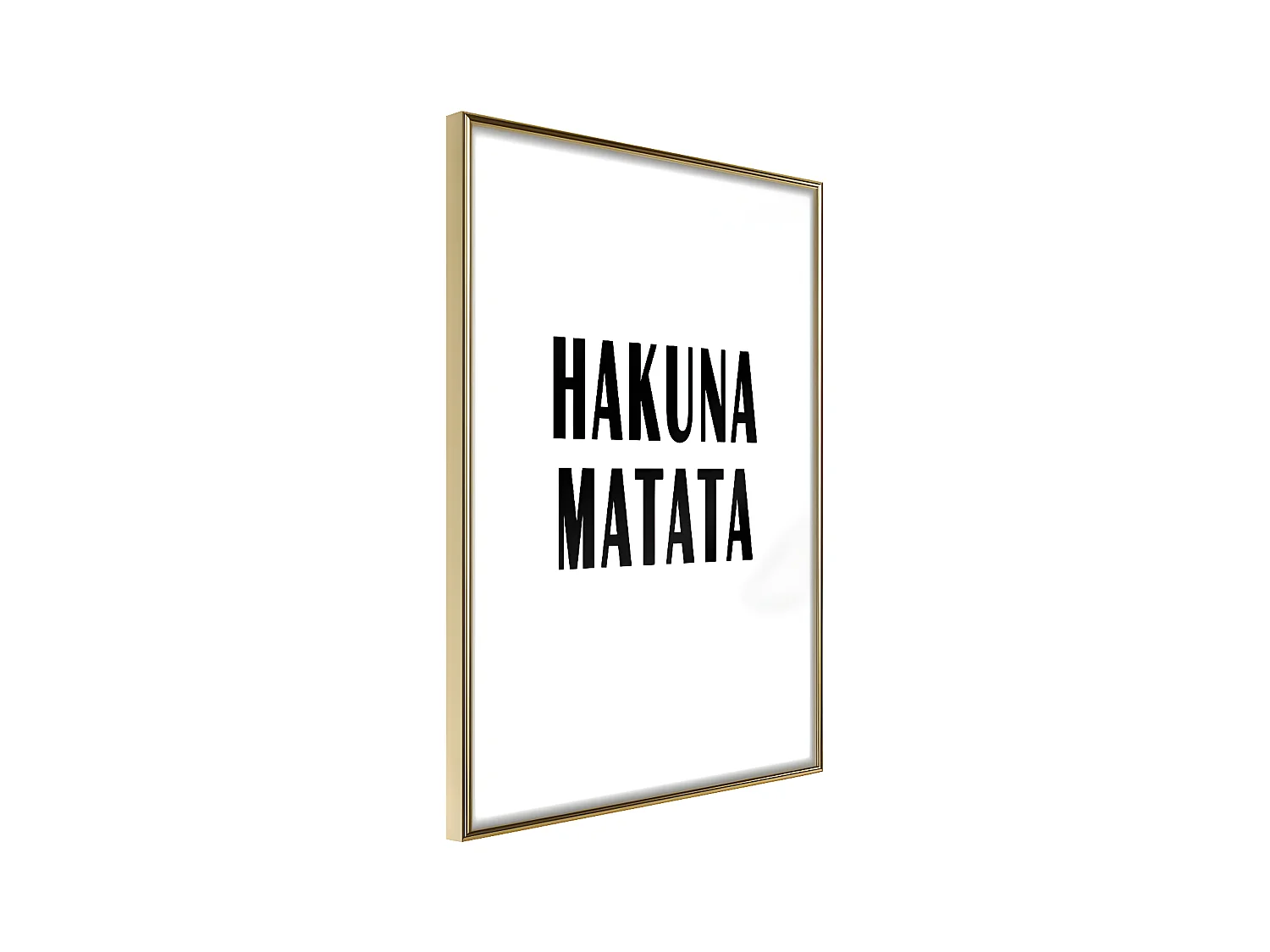 Affiche Murale Encadrée "Hakuna Matata" 30 x 42 cm Or