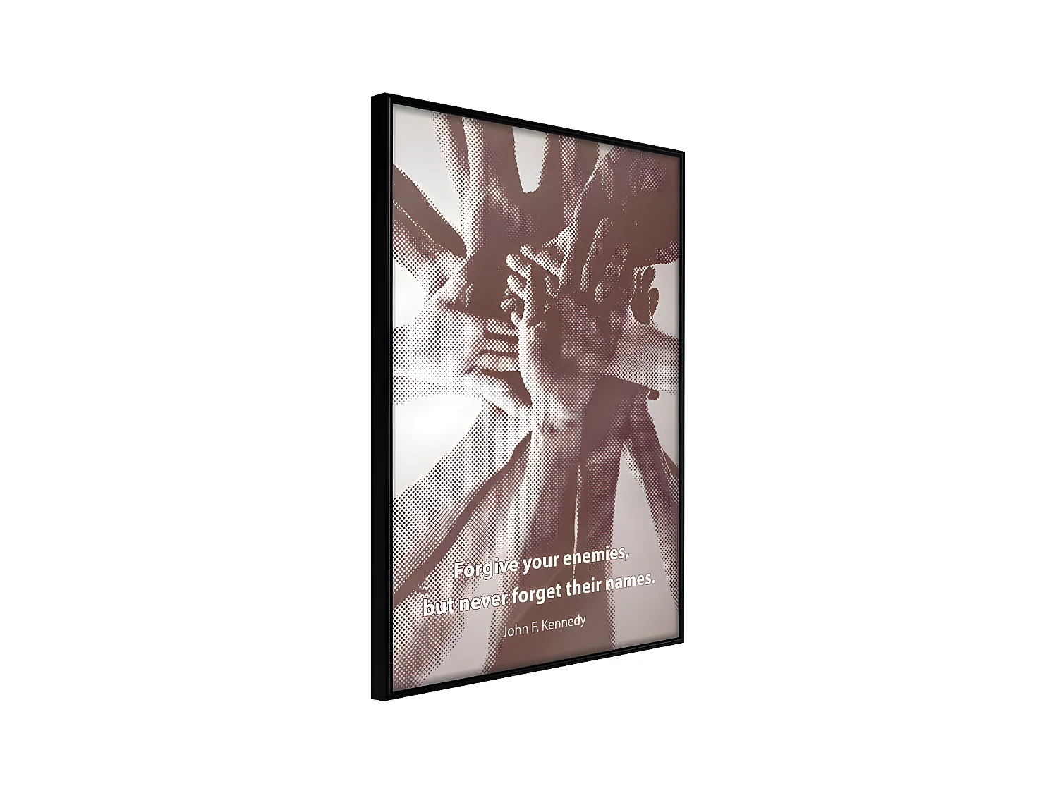 Affiche Murale Encadrée "Hands" 40 x 60 cm Noir