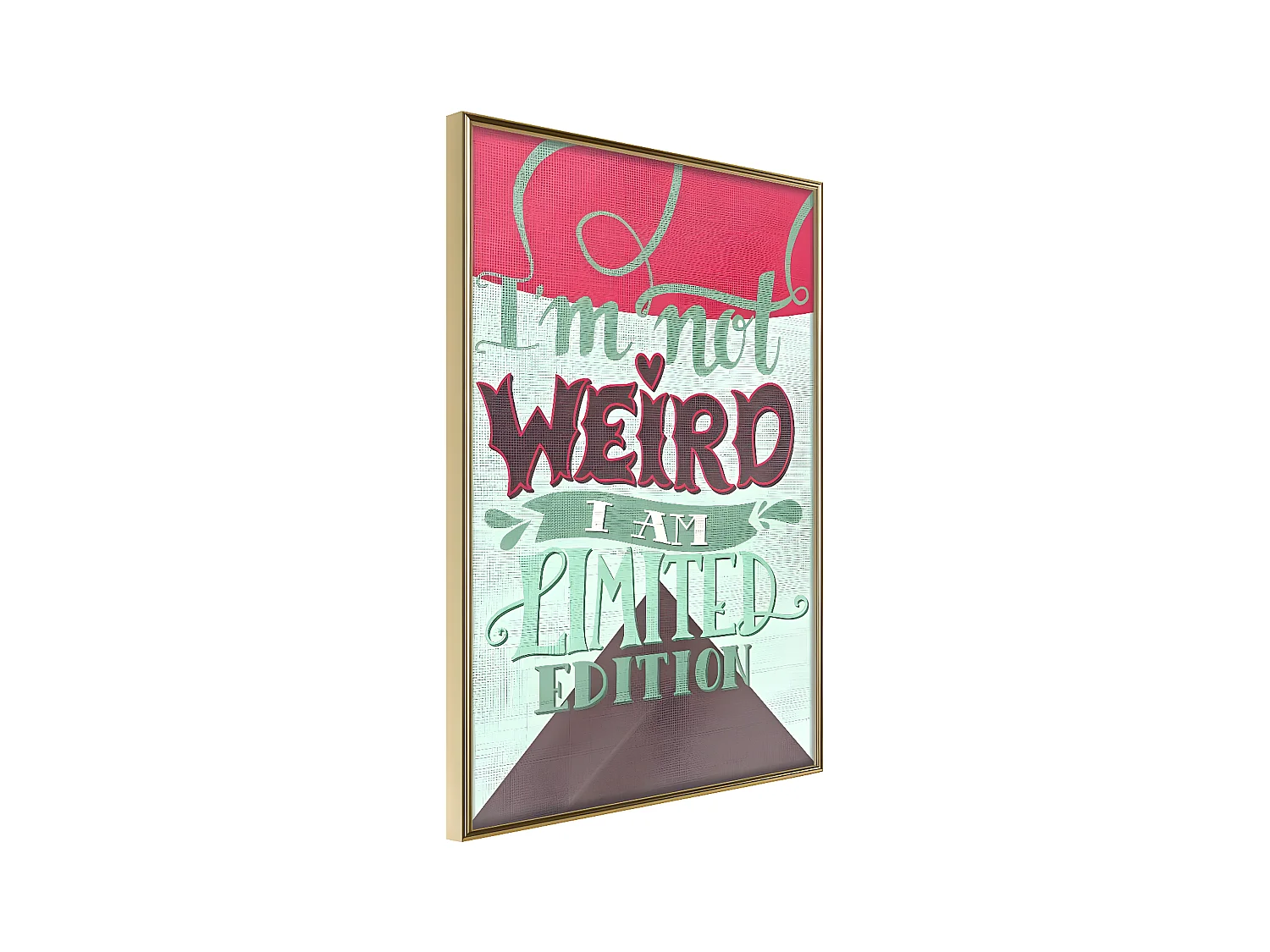 Affiche Murale Encadrée "Limited Edition" 21 x 30 cm Or