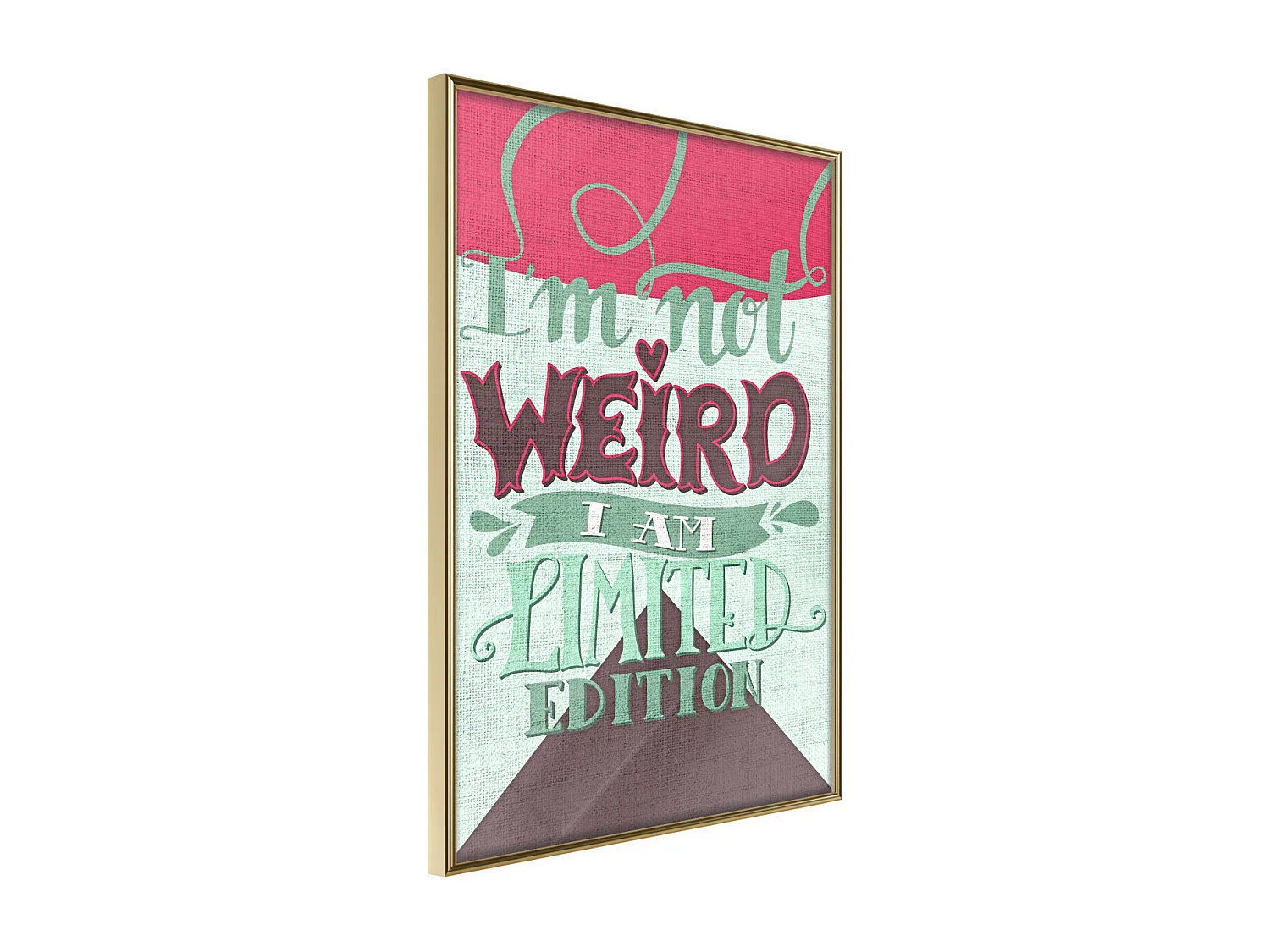 Affiche Murale Encadrée "Limited Edition" 21 x 30 cm Or