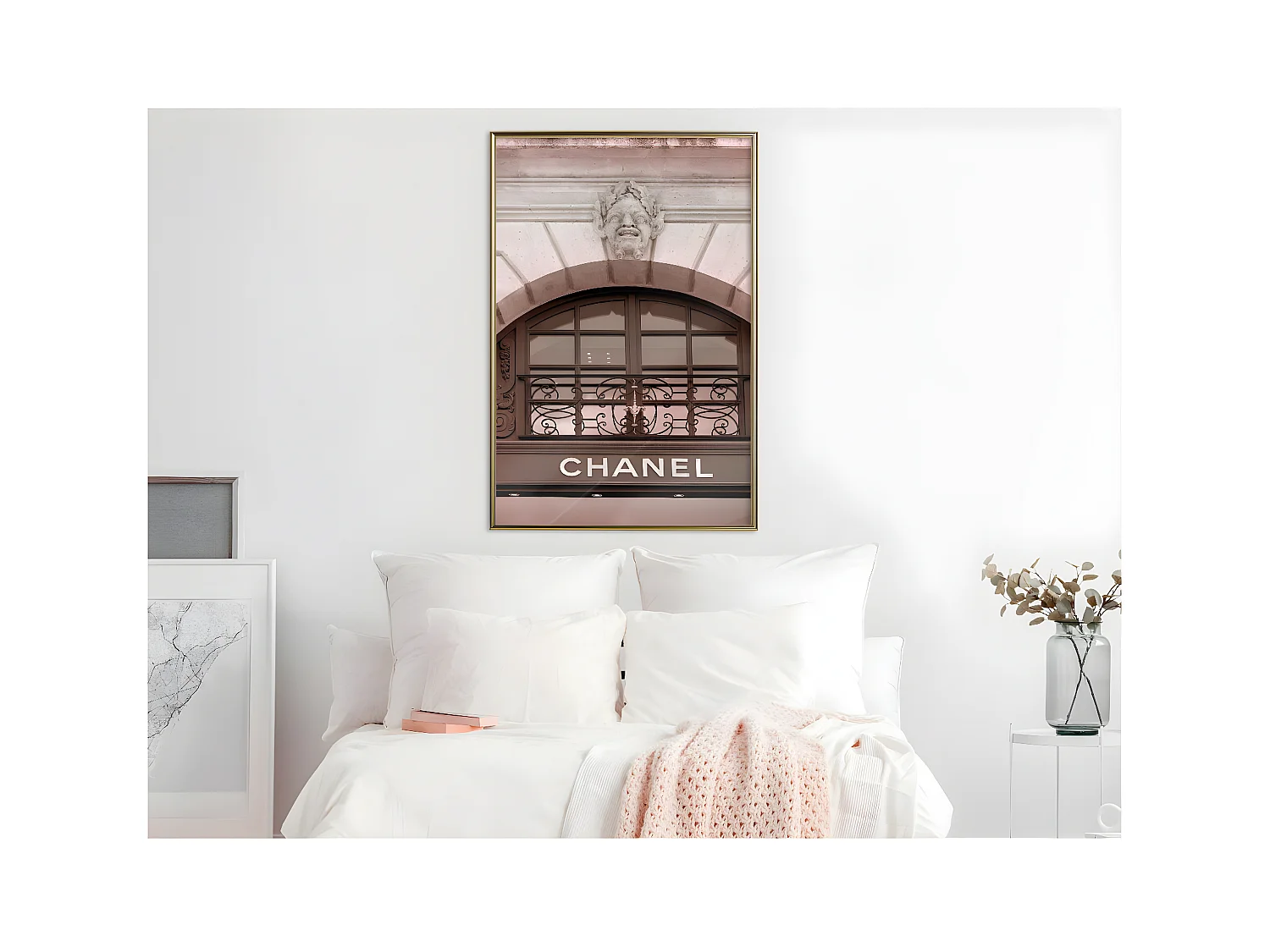 Affiche Murale Encadrée "Chanel" 40 x 60 cm Or