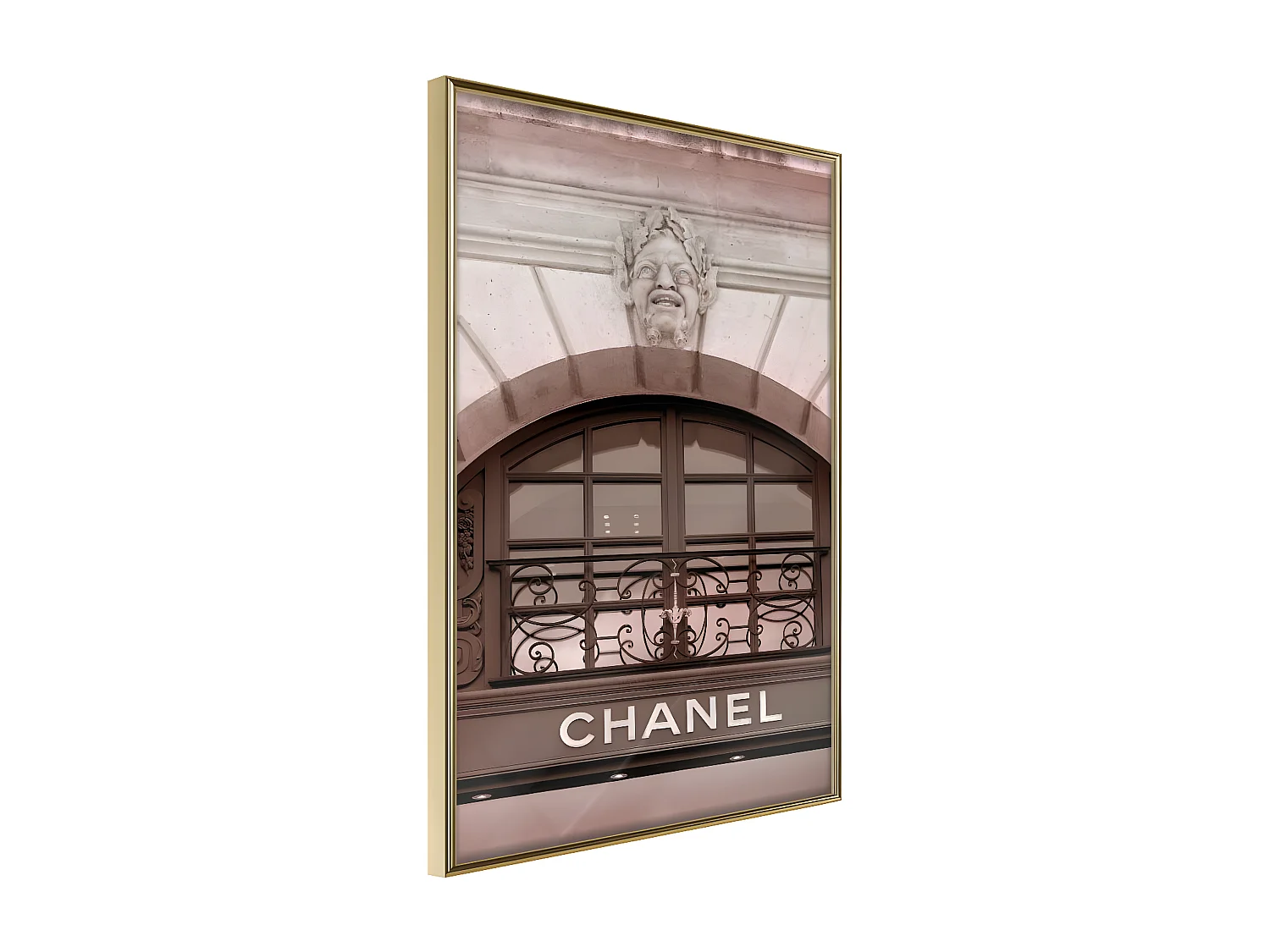 Affiche Murale Encadrée "Chanel" 40 x 60 cm Or