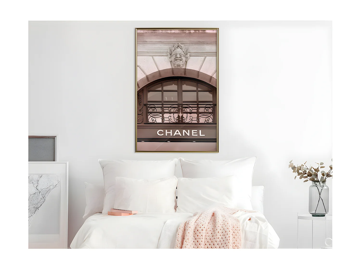 Affiche Murale Encadrée "Chanel" 40 x 60 cm Or