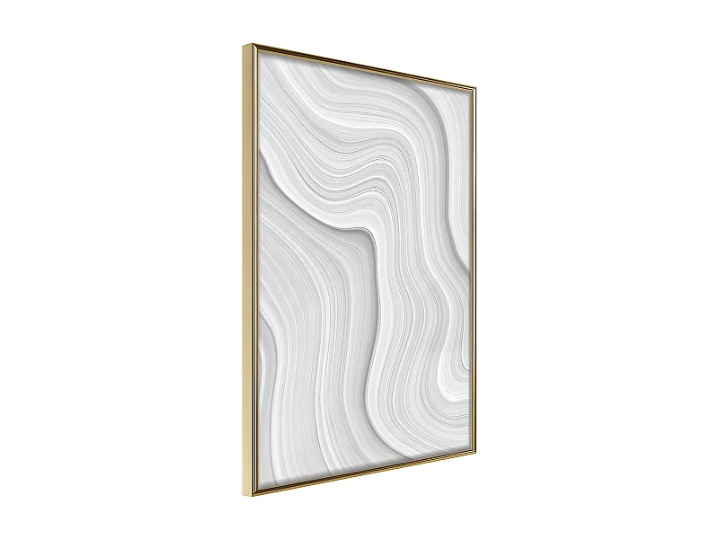 Affiche Murale Encadrée "Snow Contour Lines" 30 x 42 cm Or