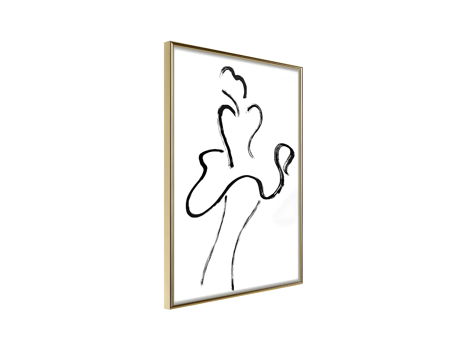 Affiche Murale Encadrée "Marilyn Outline" 21 x 30 cm Or