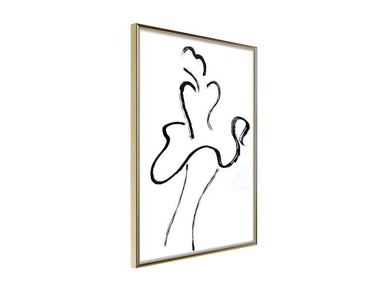 Affiche Murale Encadrée "Marilyn Outline" 21 x 30 cm Or