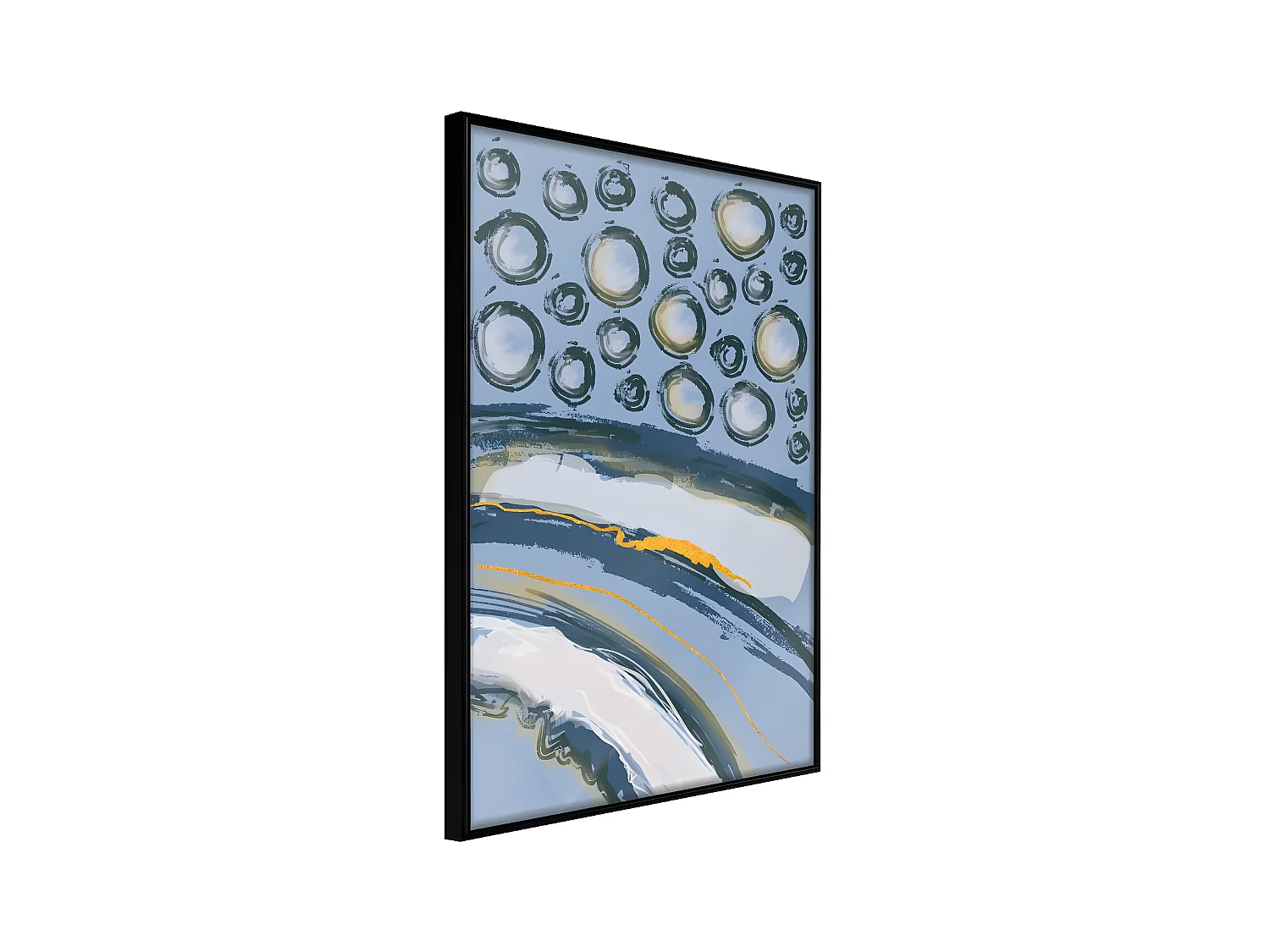 Affiche Murale Encadrée "Rain on the Highway" 30 x 42 cm Noir