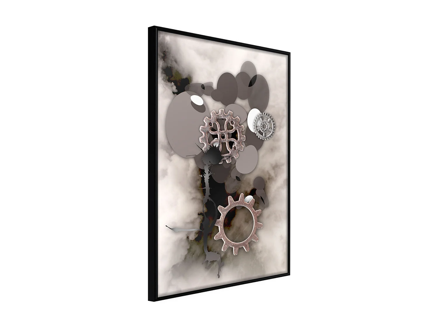 Affiche Murale Encadrée "Ancient Mechanism" 30 x 42 cm Noir