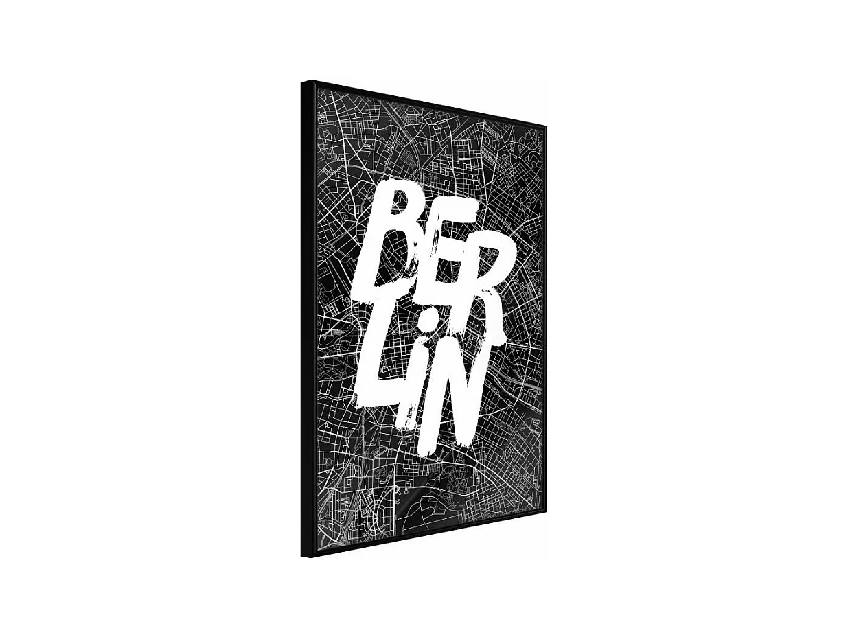Affiche Murale Encadrée "Negative Berlin" 40 x 60 cm Noir