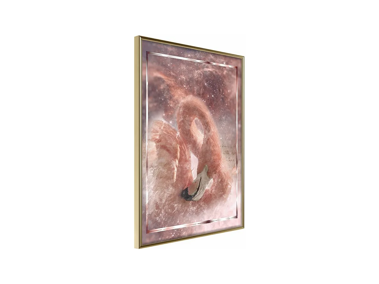 Affiche Murale Encadrée "Stellar Bird" 30 x 42 cm Or