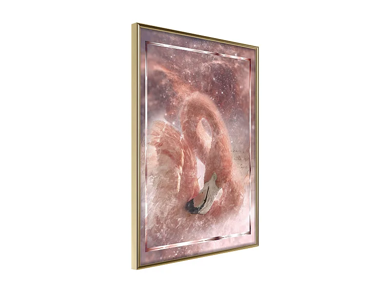 Affiche Murale Encadrée "Stellar Bird" 30 x 42 cm Or