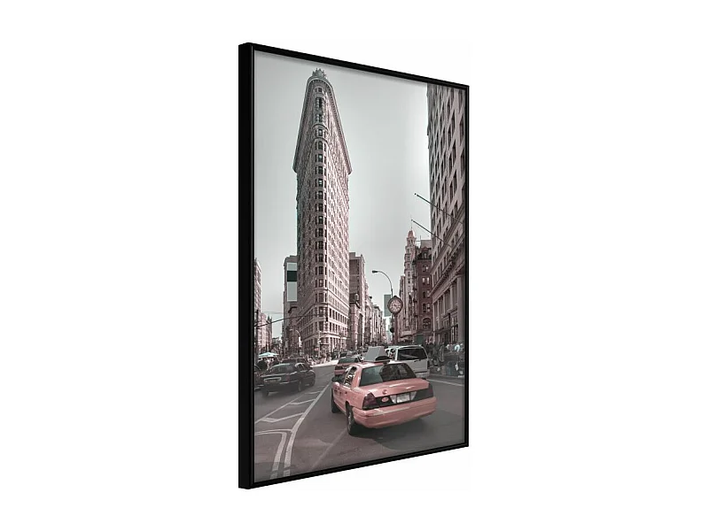 Affiche Murale Encadrée "Flatiron Building" 30 x 42 cm Noir