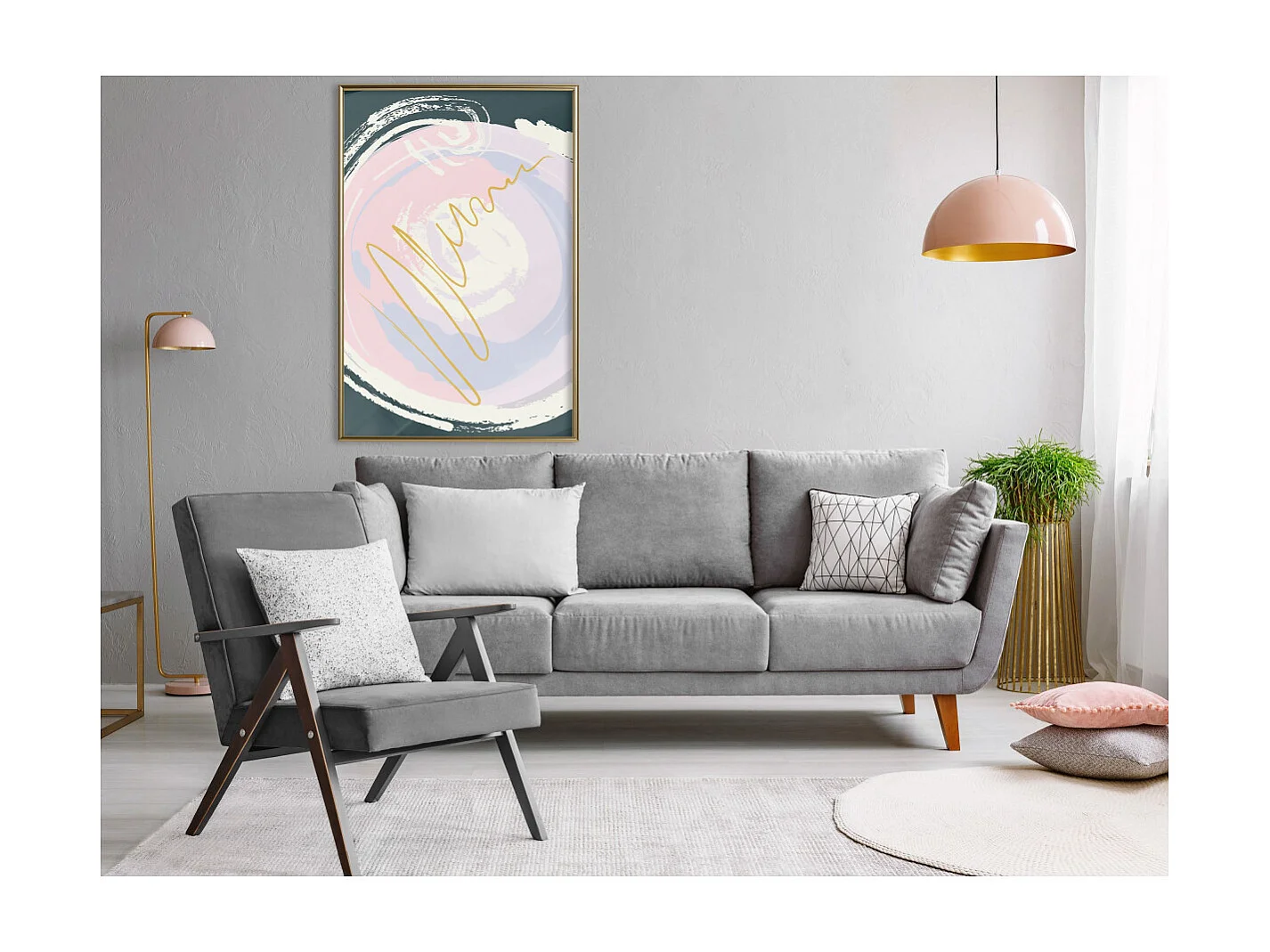 Affiche Murale Encadrée "Candy Autograph" 40 x 60 cm Or