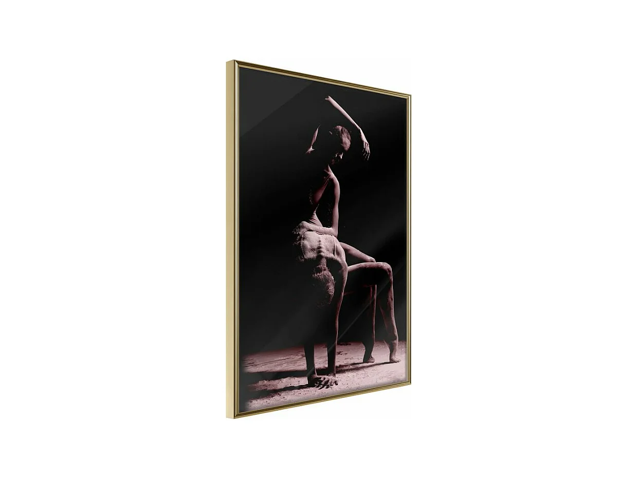 Affiche Murale Encadrée "Contemporary Dance" 30 x 42 cm Or