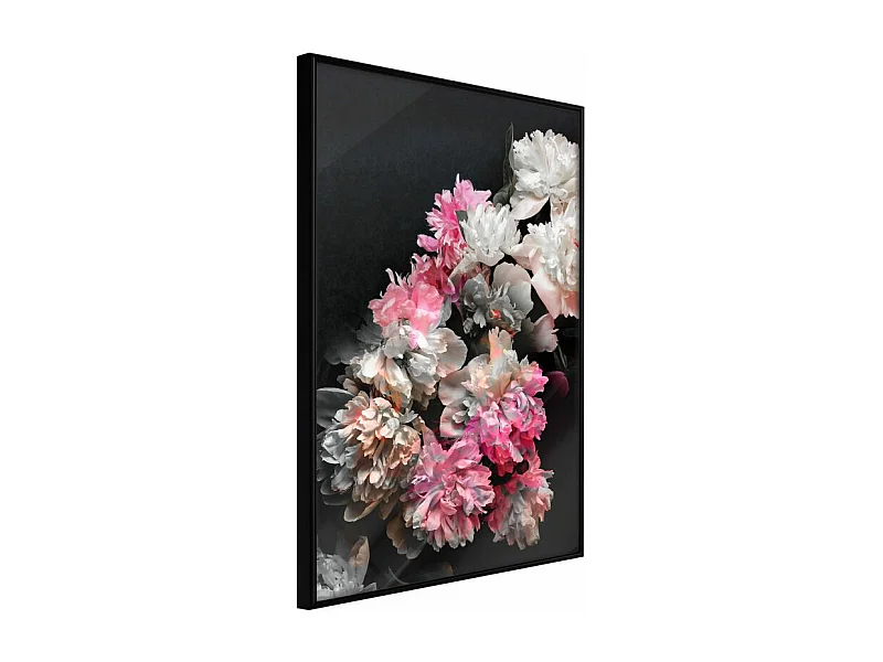 Affiche Murale Encadrée "Flower Poetry" 21 x 30 cm Noir