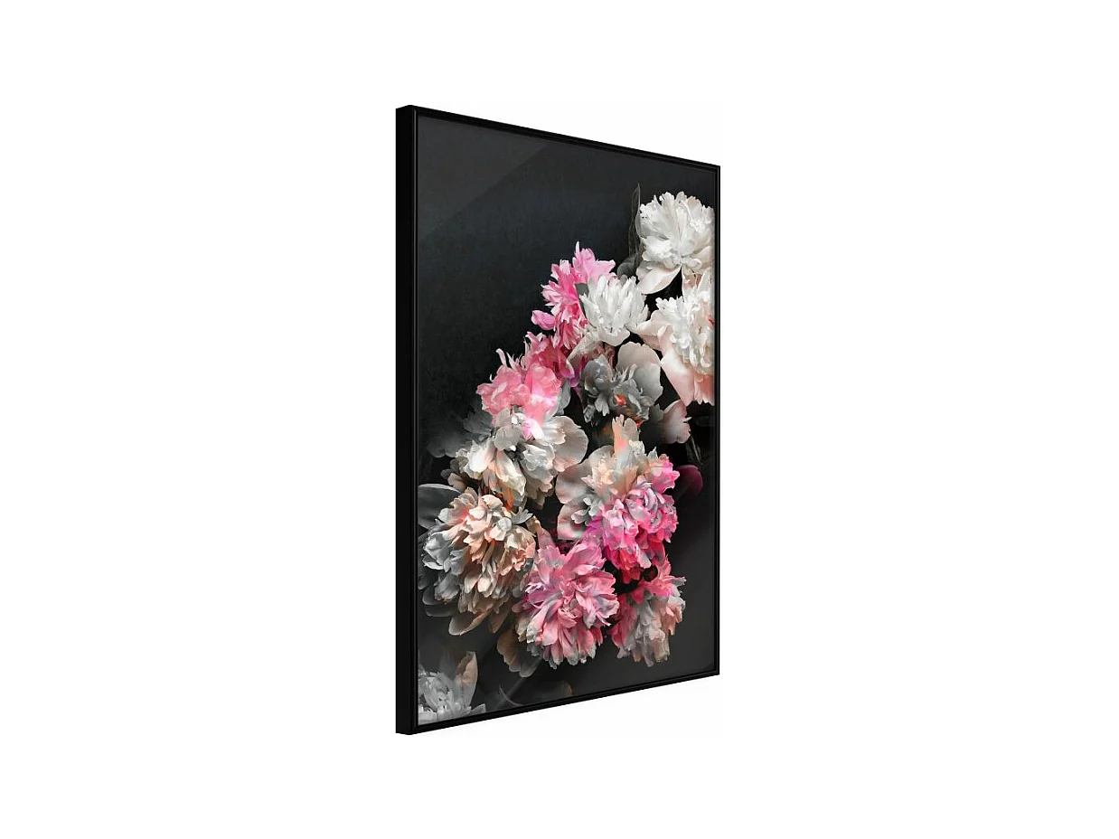 Affiche Murale Encadrée "Flower Poetry" 21 x 30 cm Noir
