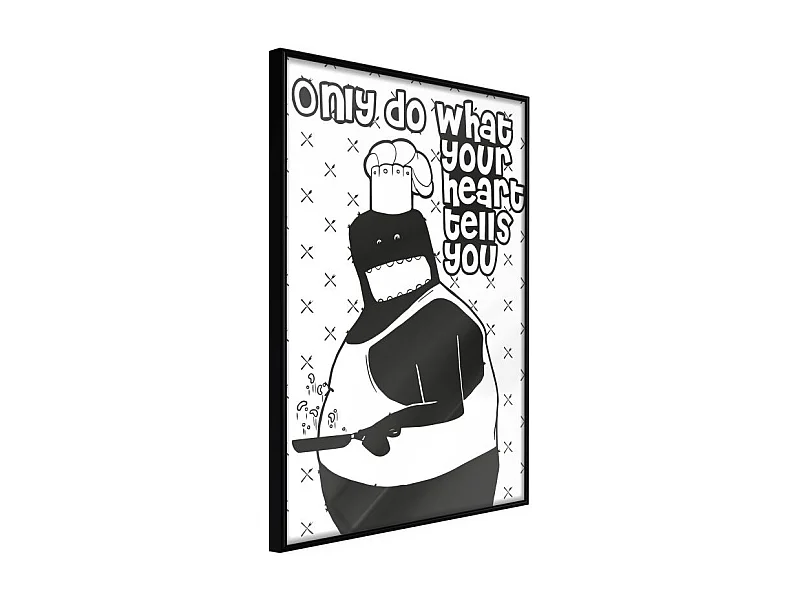 Affiche Murale Encadrée "Follow Your Heart II" 21 x 30 cm Noir