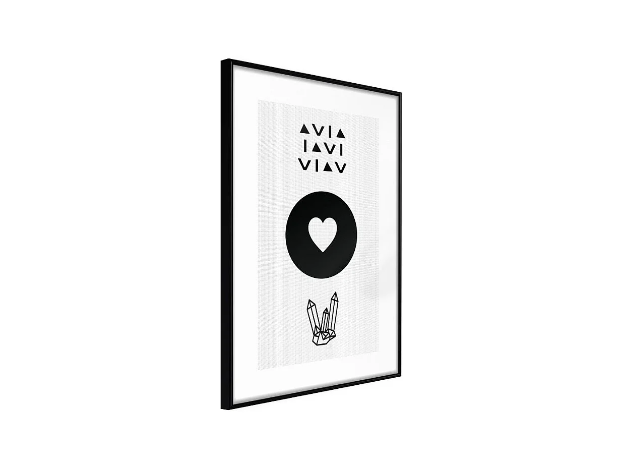 Affiche Murale Encadrée "Kindness" 40 x 60 cm Noir