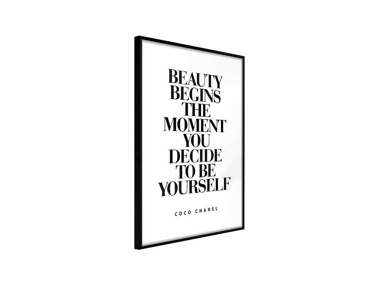 Affiche Murale Encadrée "Beginning of the Beauty" 40 x 60 cm Noir