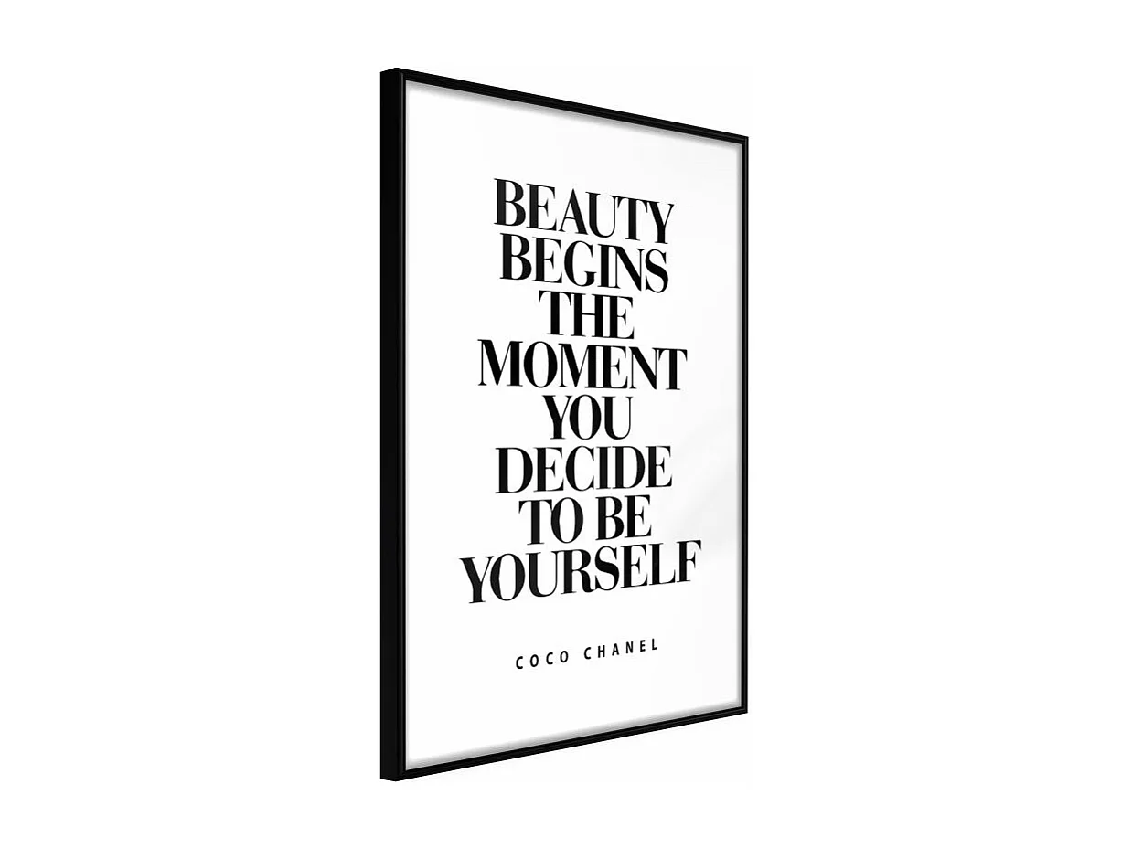 Affiche Murale Encadrée "Beginning of the Beauty" 40 x 60 cm Noir