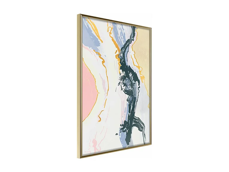 Affiche Murale Encadrée "Pulsating Suggestion" 30 x 42 cm Or