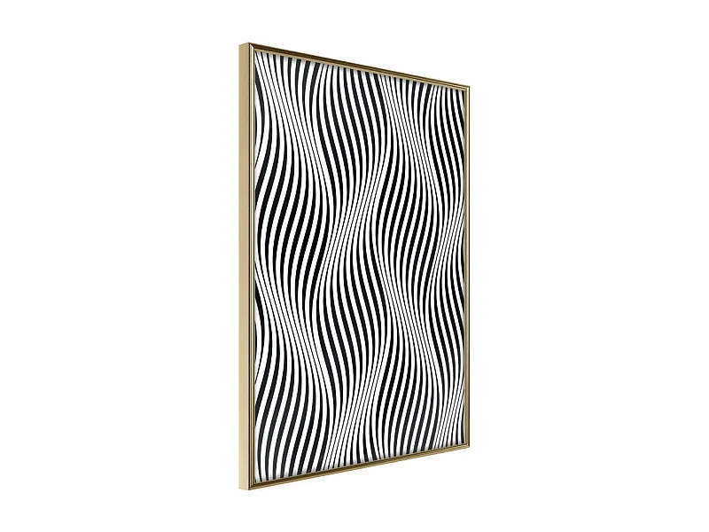 Affiche Murale Encadrée "Illusion of Movement" 30 x 42 cm Or