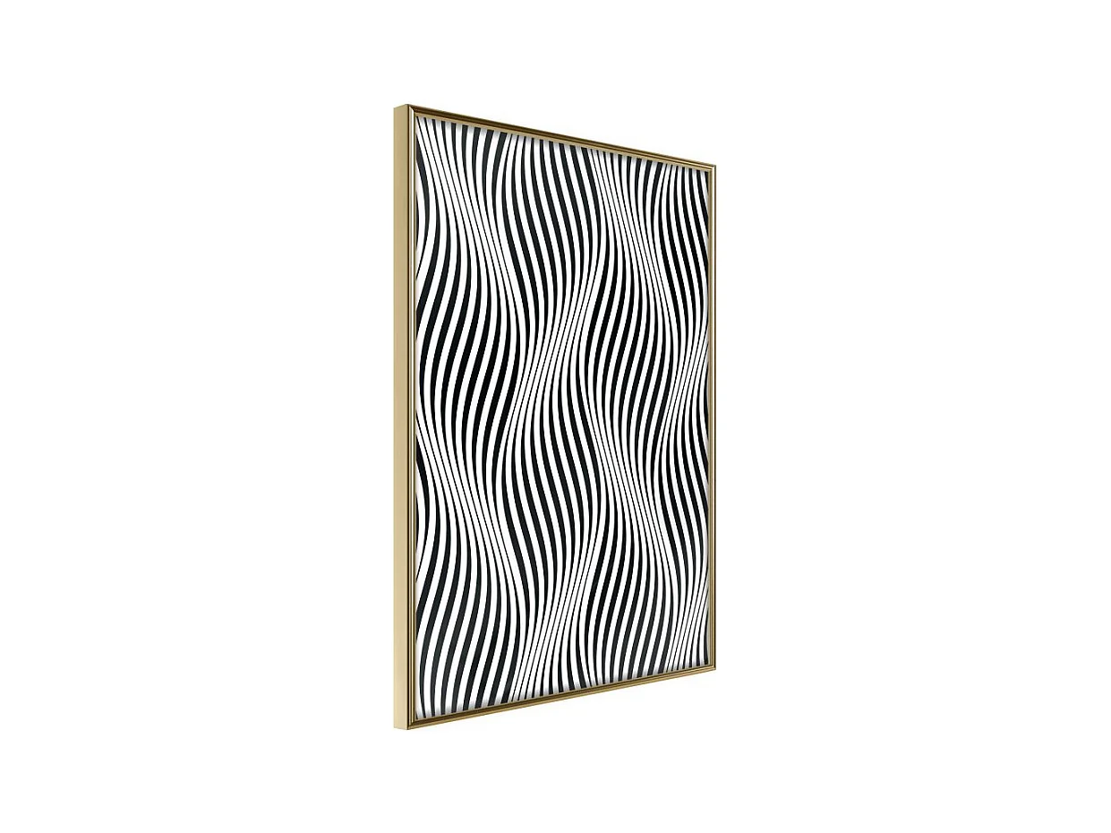 Affiche Murale Encadrée "Illusion of Movement" 30 x 42 cm Or