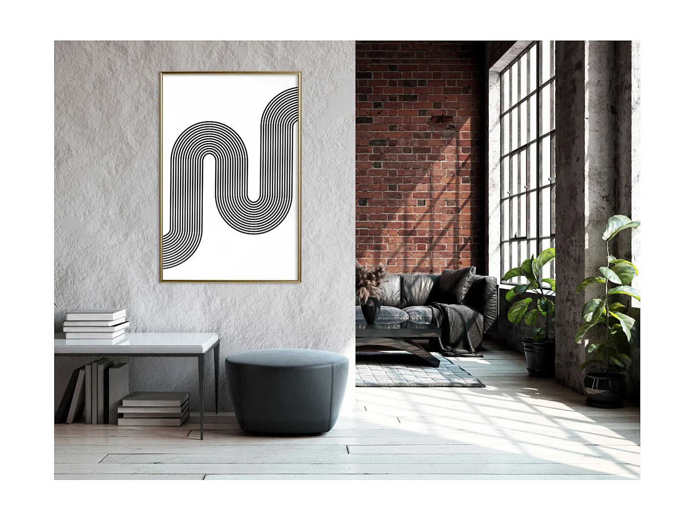 Affiche Murale Encadrée "Ups and Downs of Life" 40 x 60 cm Or