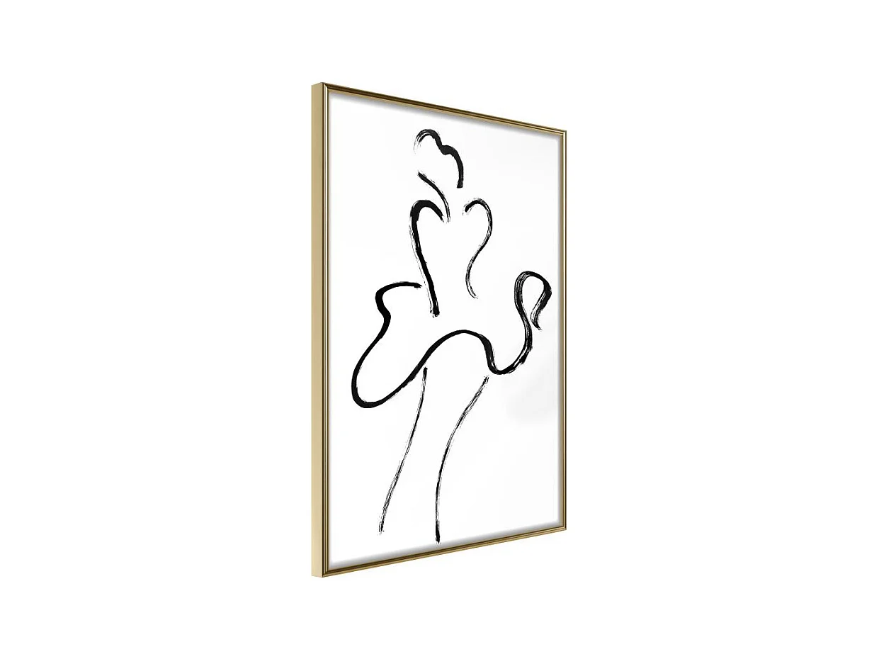 Affiche Murale Encadrée "Marilyn Outline" 40 x 60 cm Or