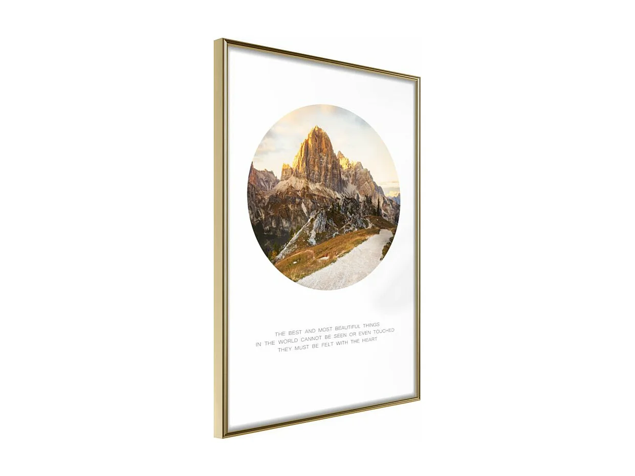 Affiche Murale Encadrée "Peak of Dreams" 21 x 30 cm Or