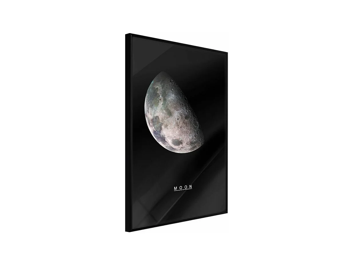 Affiche Murale Encadrée "The Solar System Moon" 21 x 30 cm Noir