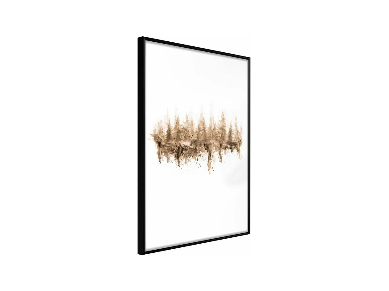 Affiche Murale Encadrée "Reflection in Water" 21 x 30 cm Noir