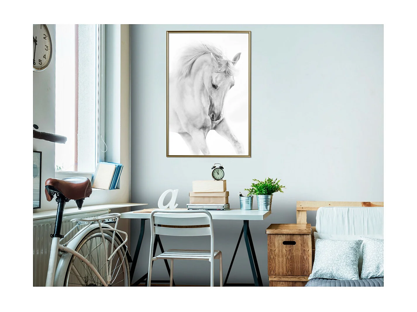 Affiche Murale Encadrée "Beauty in Motion" 40 x 60 cm Or