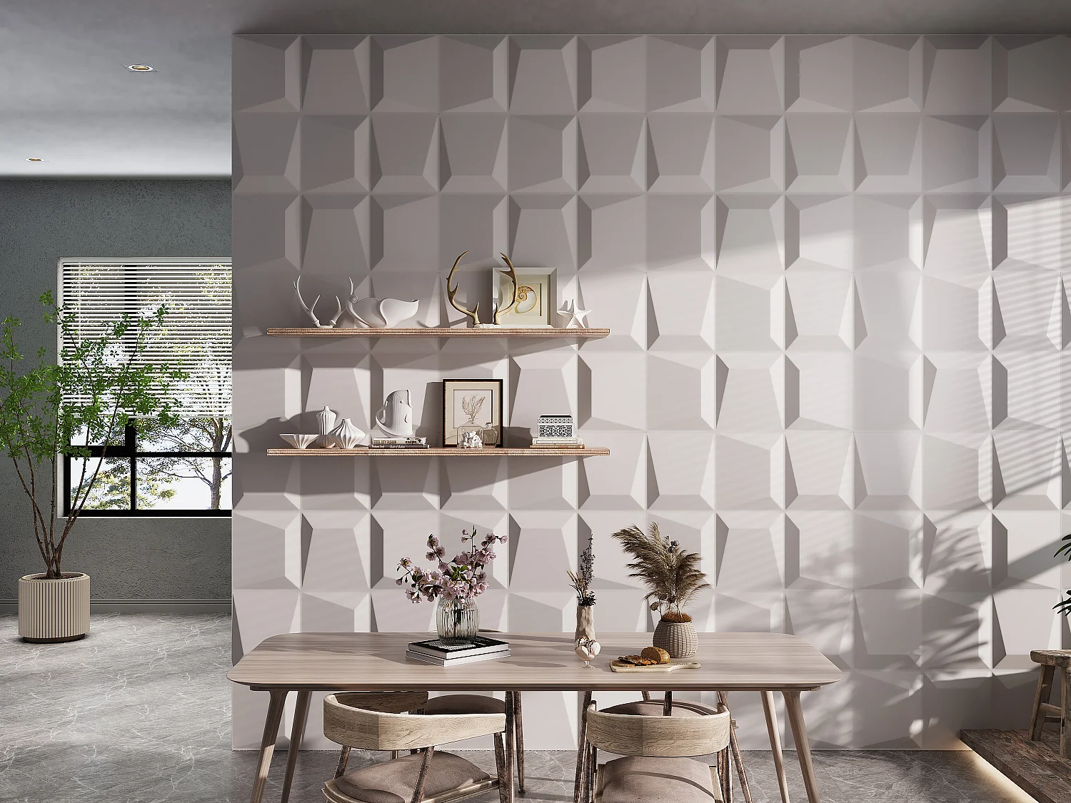 3D Wandpaneel - 1 Pack: 3 m² - Set aus 6 Teilen - TESSEL